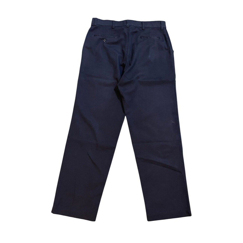 Vintage Red Kap Navy Blue Dura Press Work Pants Trousers Size 36x34 Workwear USA - Picture 6 of 8